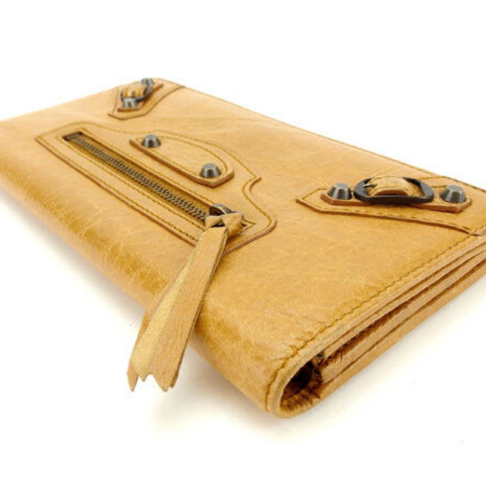 Balenciaga Wallet Purse Long Wallet Beige Woman Authentic Used Y4601 - Picture 2 of 6